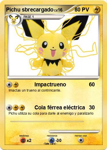 Pokemon Pichu sbrecargado