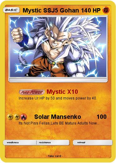 Pokemon Mystic SSJ5 Gohan