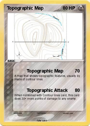 Pokemon Topographic Map