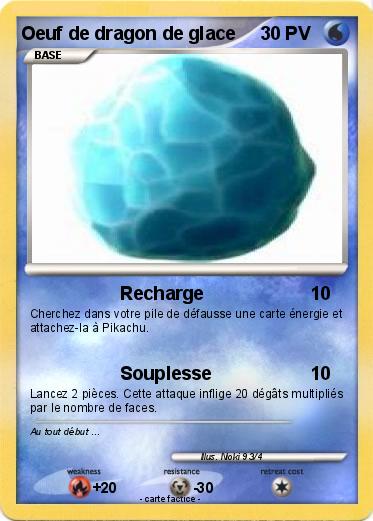 Pokemon Oeuf de dragon de glace