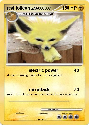 Pokemon real jolteon