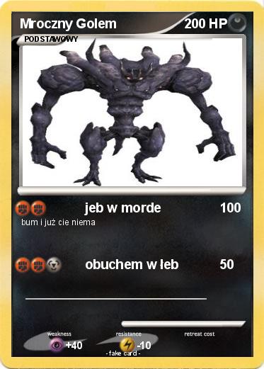Pokemon Mroczny Golem