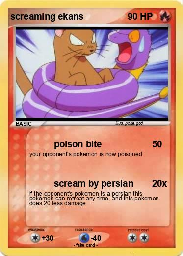 Pokemon screaming ekans