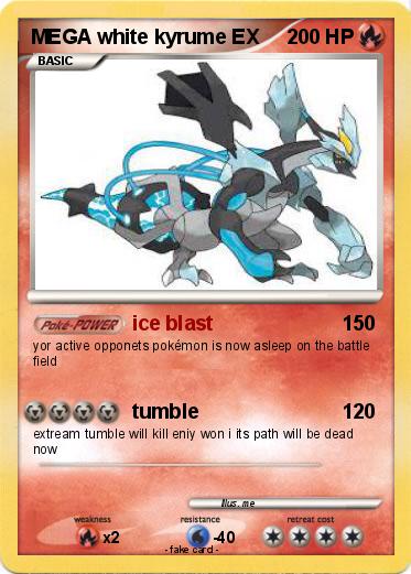 Pokemon MEGA white kyrume EX