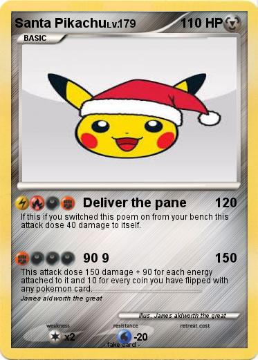 Pokemon Santa Pikachu