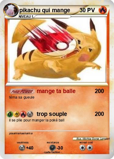 Pokemon pikachu qui mange
