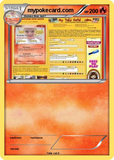 Pokemon mypokecard.com