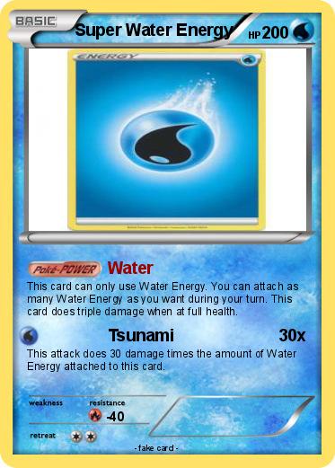 Pokemon Super Water Energy