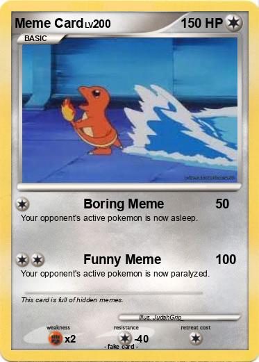 Pokemon Meme Card
