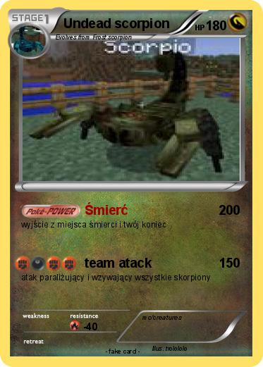 Pokemon Undead scorpion