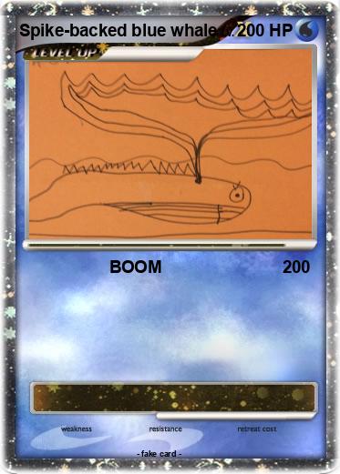 Pokemon Spike-backed blue whale