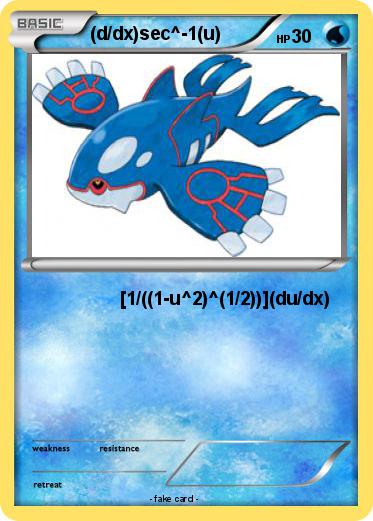 Pokemon (d/dx)sec^-1(u)