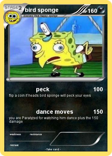 Pokemon bird sponge