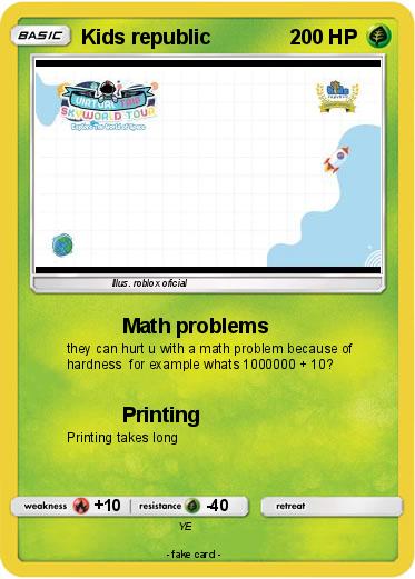 Pokemon Kids republic