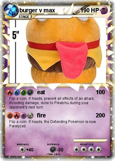Pokemon burger v max