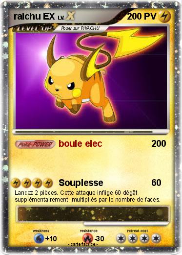 Pokemon raichu EX