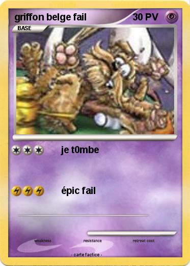 Pokemon griffon belge fail