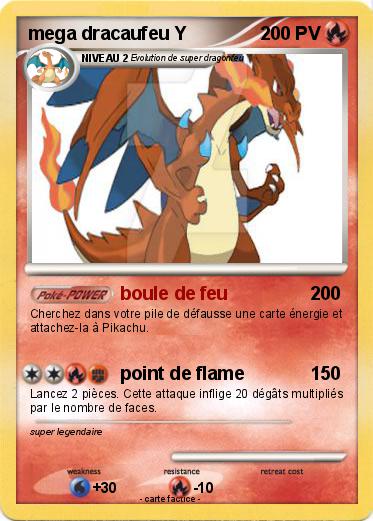 Pokemon mega dracaufeu Y