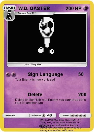 Pokemon W.D. GASTER