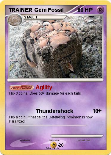 Pokemon TRAINER Gem Fossil