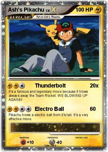 Pokemon Ash's Pikachu
