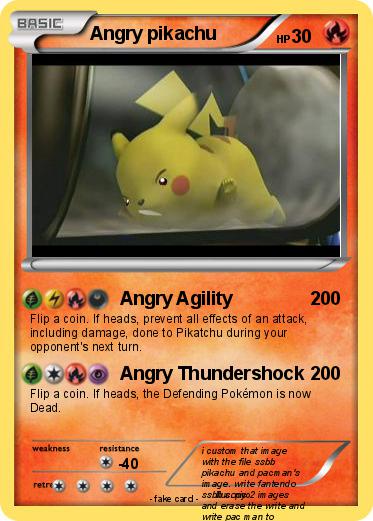 Pokemon Angry pikachu