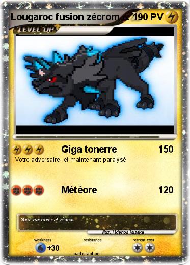 Pokemon Lougaroc fusion zécrom