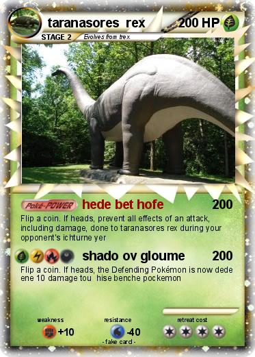 Pokemon taranasores  rex