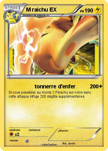 Pokemon M raichu EX