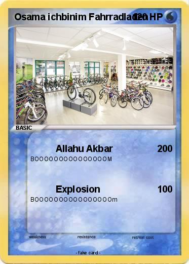 Pokemon Osama ichbinim Fahrradladen