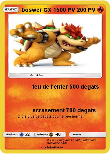 Pokemon boswer GX 1500 PV