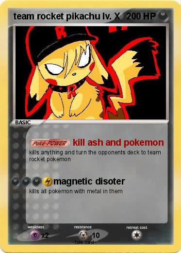 Pokemon team rocket pikachu lv. X