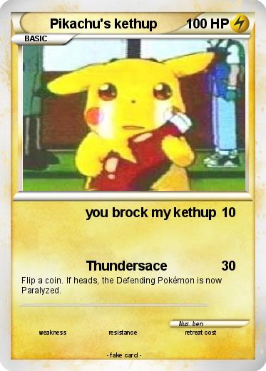 Pokemon Pikachu's kethup