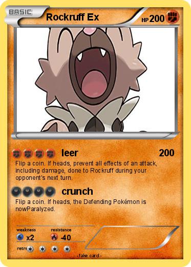 Pokemon Rockruff Ex