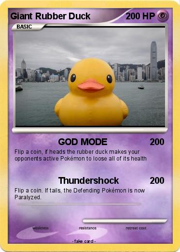 Pokemon Giant Rubber Duck