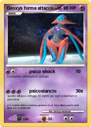 Pokemon Deoxys forma attacco