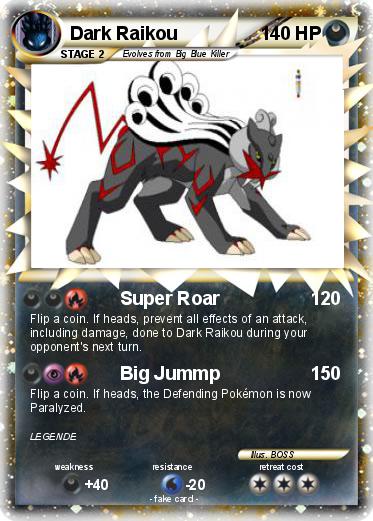 Pokemon Dark Raikou