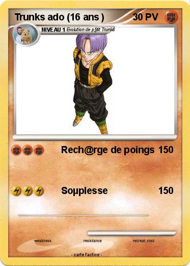 Pokemon Trunks ado (16 ans )