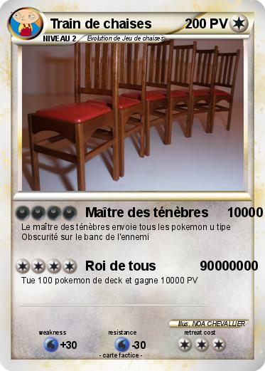 Pokemon Train de chaises