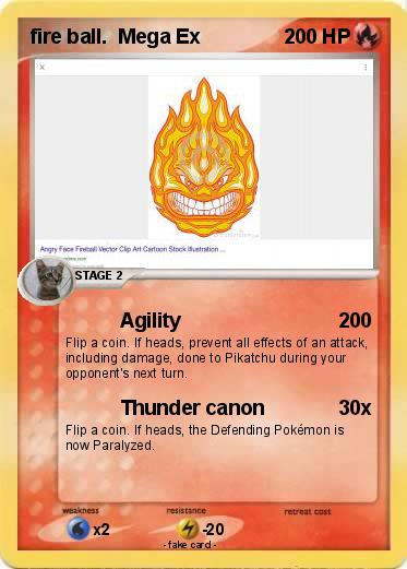 Pokemon fire ball.  Mega Ex