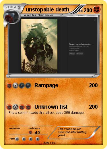 Pokemon unstopable death