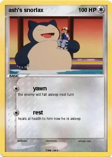 Pokemon ash's snorlax