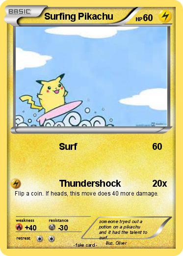 Pokemon Surfing Pikachu