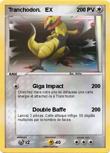 Pokemon Tranchodon.   EX