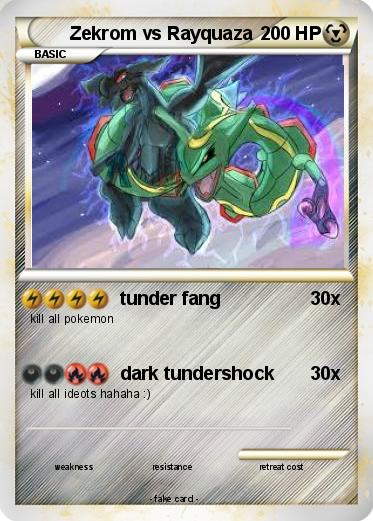 Pokemon Zekrom vs Rayquaza