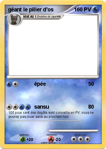 Pokemon géant le pilier d'os