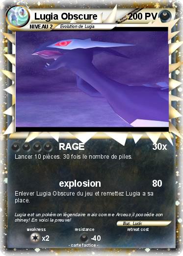 Pokemon Lugia Obscure