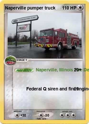 Pokemon Naperville pumper truck