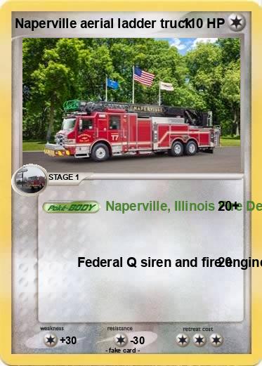 Pokemon Naperville aerial ladder truck