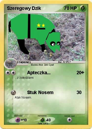 Pokemon Szeregowy Dzik